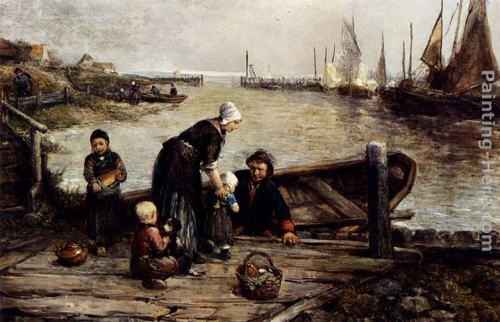 Johan Mari Ten Kate A Fisherman's Family, Marken